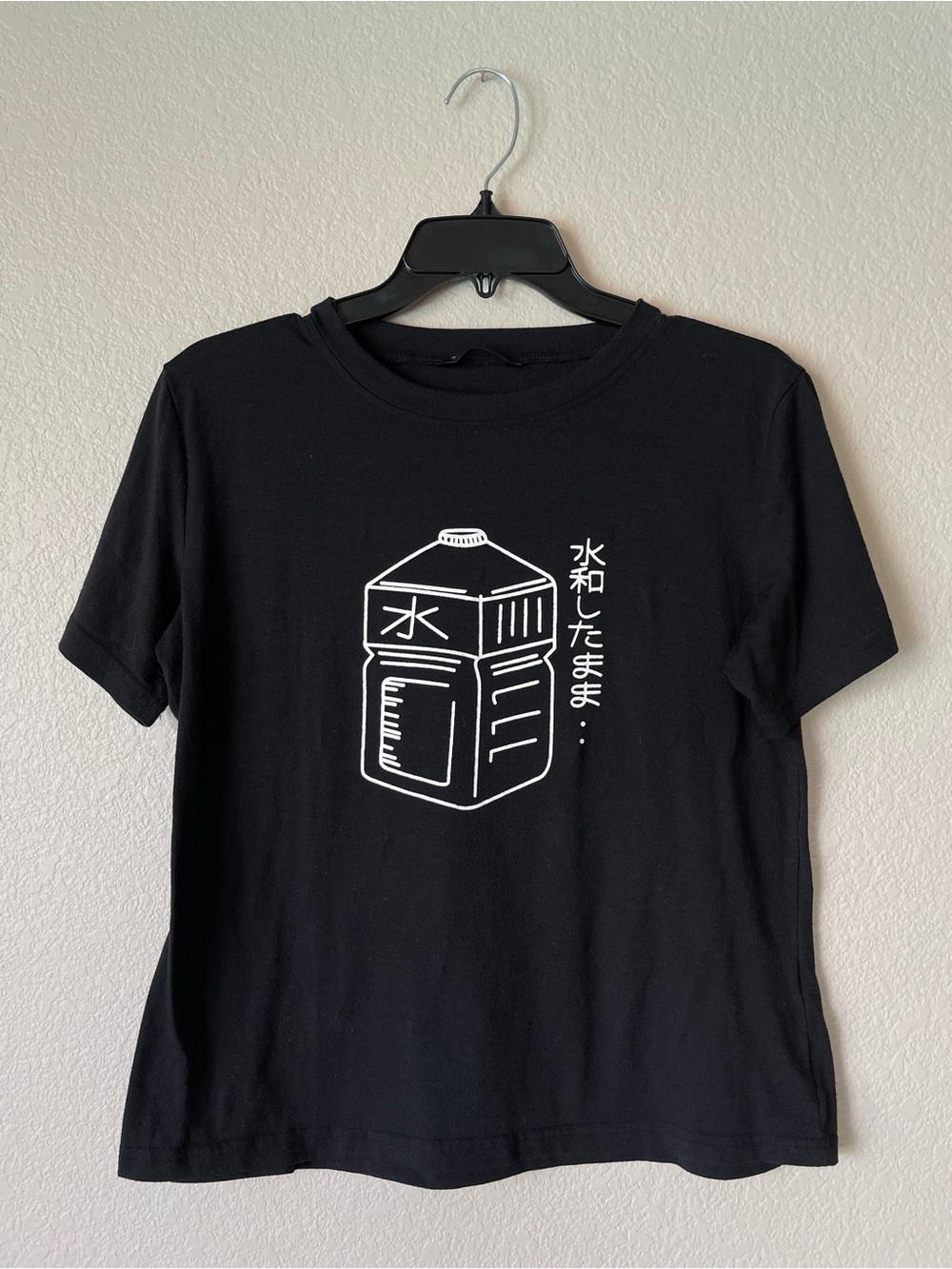 SHEIN Black Japanese Graphic T-Shirt Size M